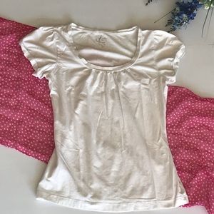 LOFT Scoop Neck Tee, Winter White XSP